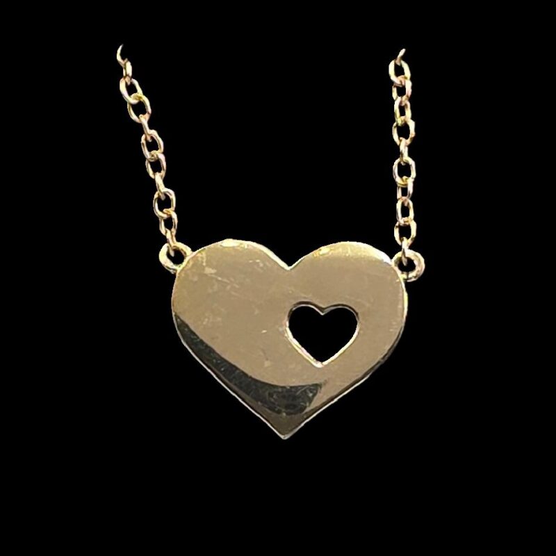 FSJ683 YELLOW GOLD HEART PENDANT