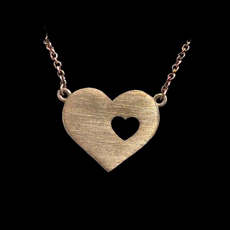 FSJ683A ROSE GOLD HEART PENDANT